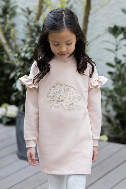 Robe - Vieux rose col rond - Image principale