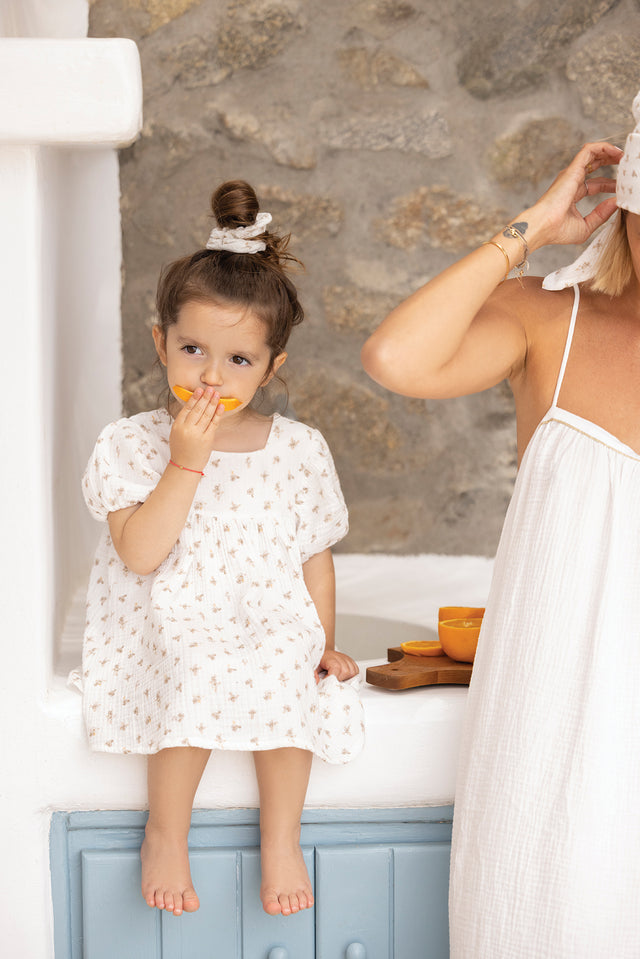 Robe Layette - Manon Laime x Tartine et Chocolat Imprimé Gaze de coton - Image principale