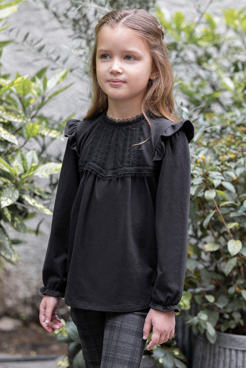 T-shirt - Noir volanté - Image principale