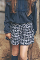 Short - Navy tweed Houndstooth