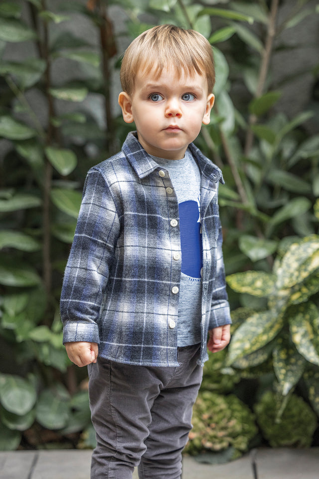 Chemise - Gris à carreaux coton - Image principale