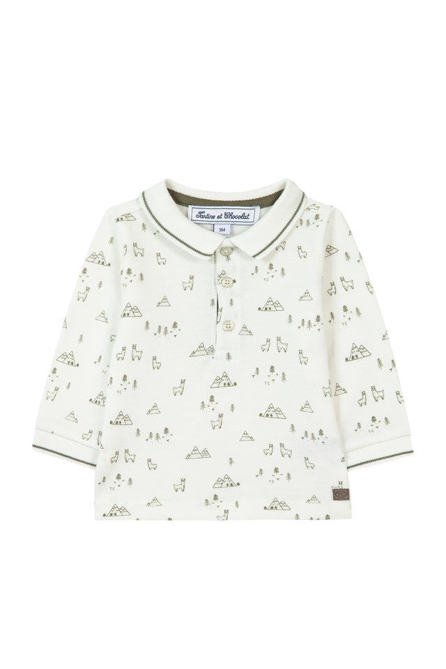 Polo shirt - Ecru adventurer print - Image principale