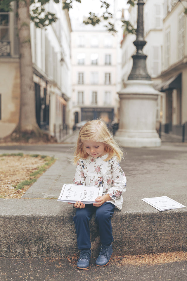 Blouse - Ecru tissu liberty - Image principale