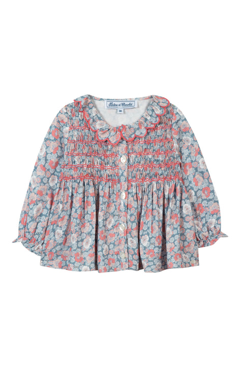 Blouse - Rose imprimé fleuri - Image principale