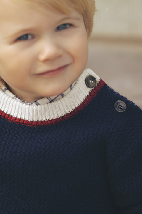 Sweater - Navy Knitwear Round neck - Image principale