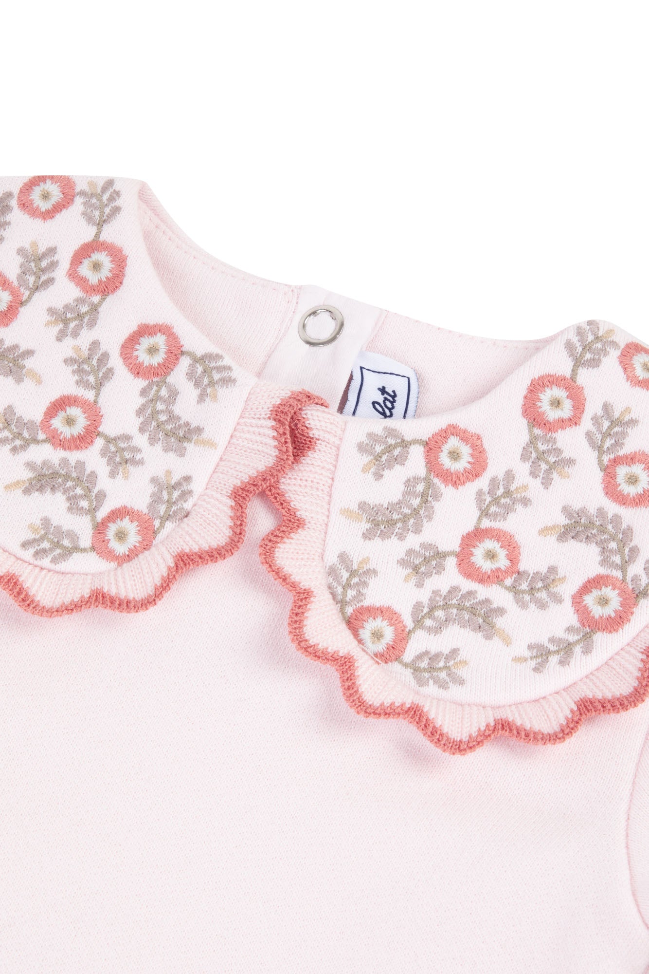 Sudadera - Rosa pálido Cuello florido