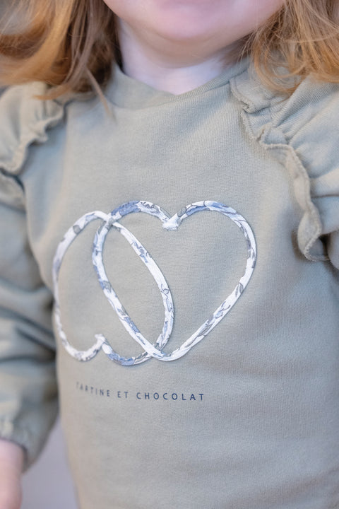 Sweat - coton sauge volanté - Image principale