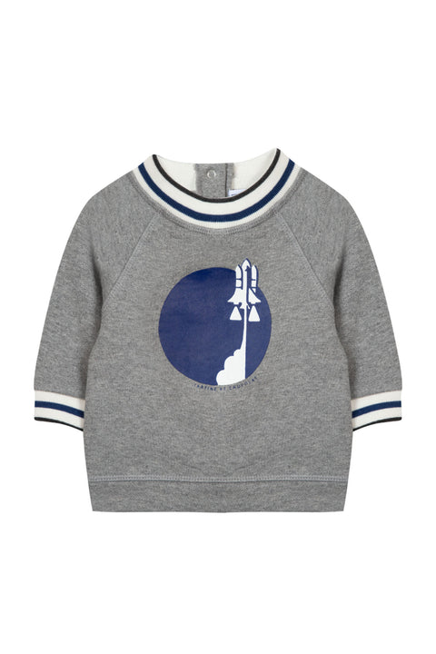 Sweatshirt - Grey Illustration rocket - Image principale