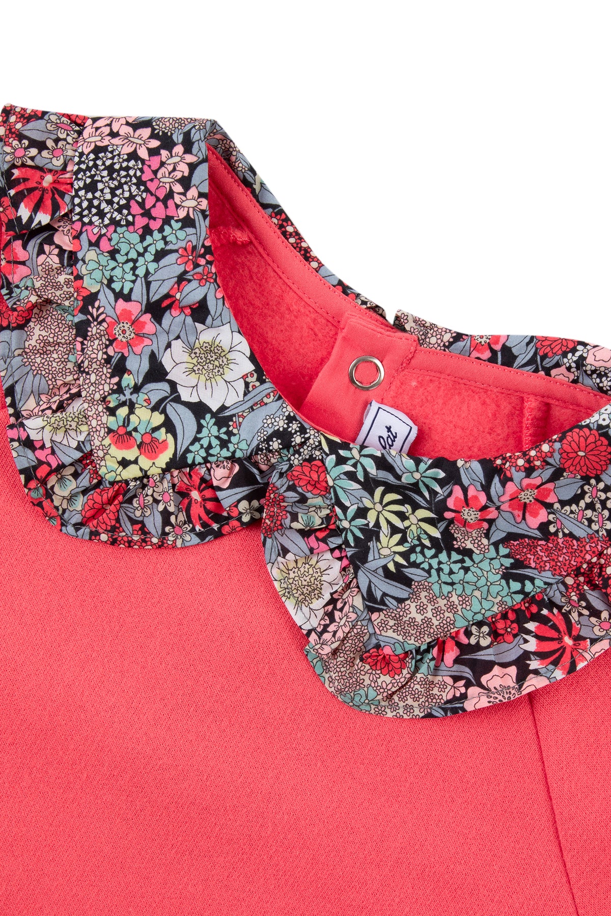 Sweatshirt - Rosa Kragen Liberty-Stoff