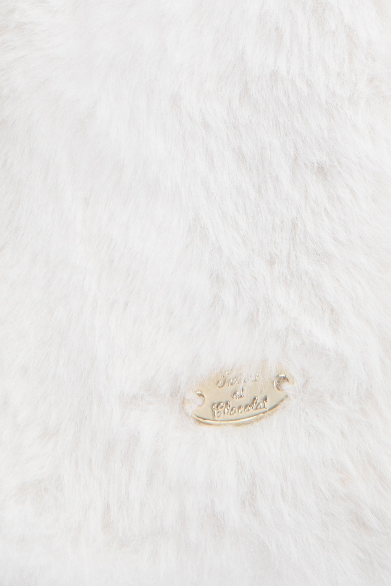 Weste - Ecru Pelzimitat