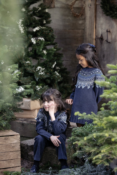 Robe - Marine jacquard - Image principale