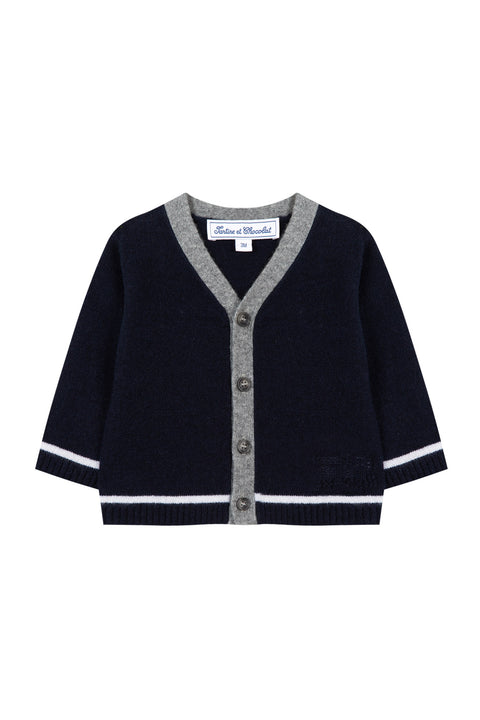 Gilet - Blu navy 100% cashmere - Image principale