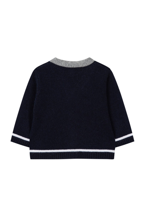 Gilet - Blu navy 100% cashmere - Image principale