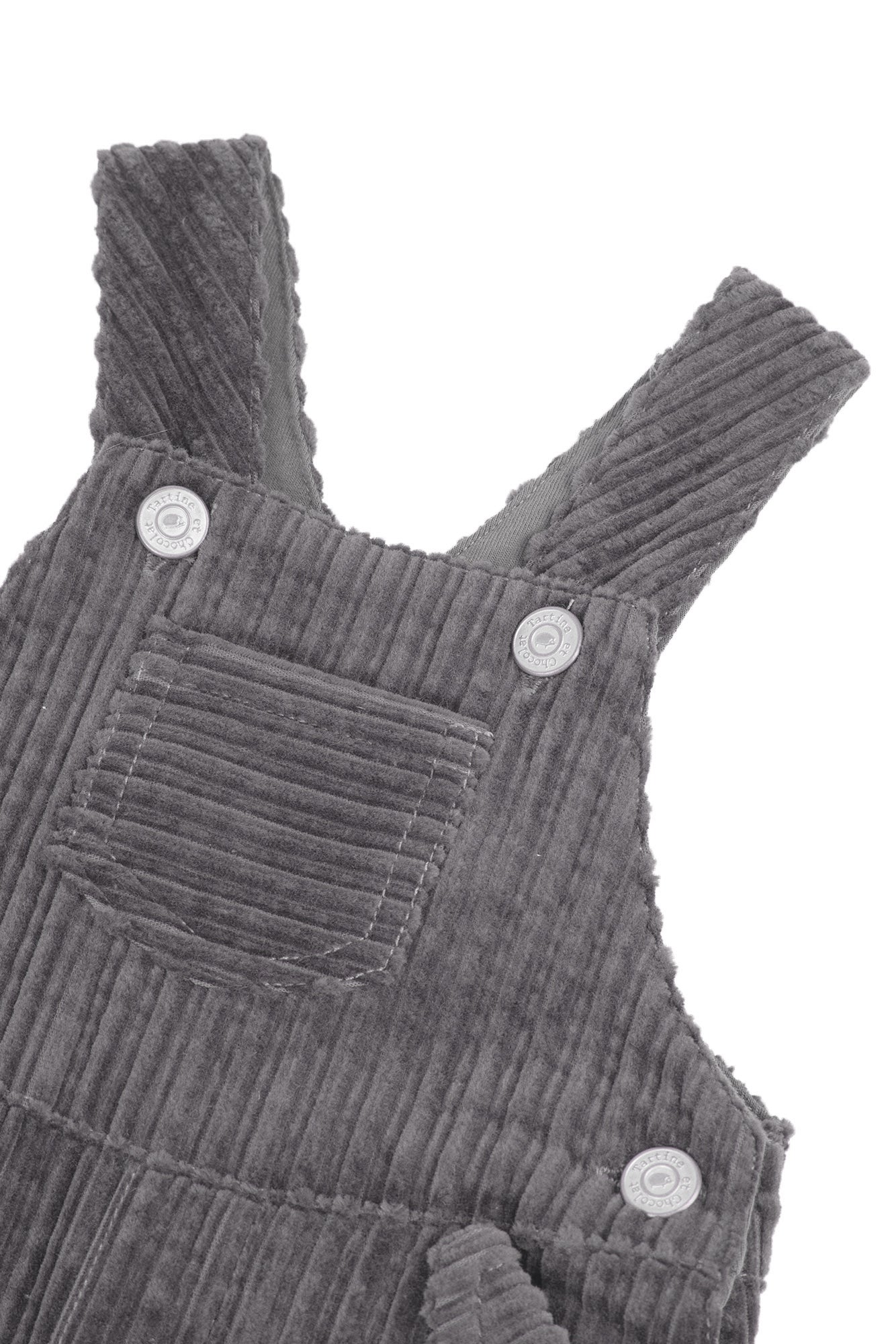 Salopette - Velours côtelé gris