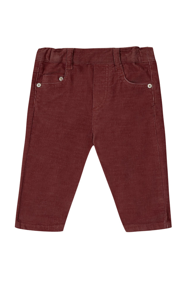 Pantalon - Bordeaux velours côtelé - Image principale