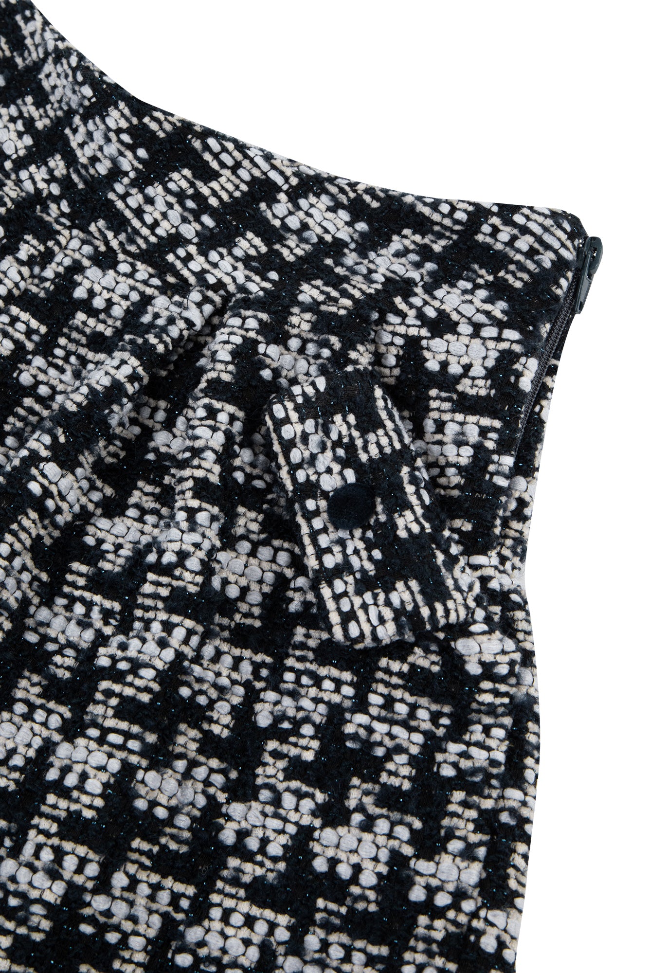 Short - Navy tweed Houndstooth