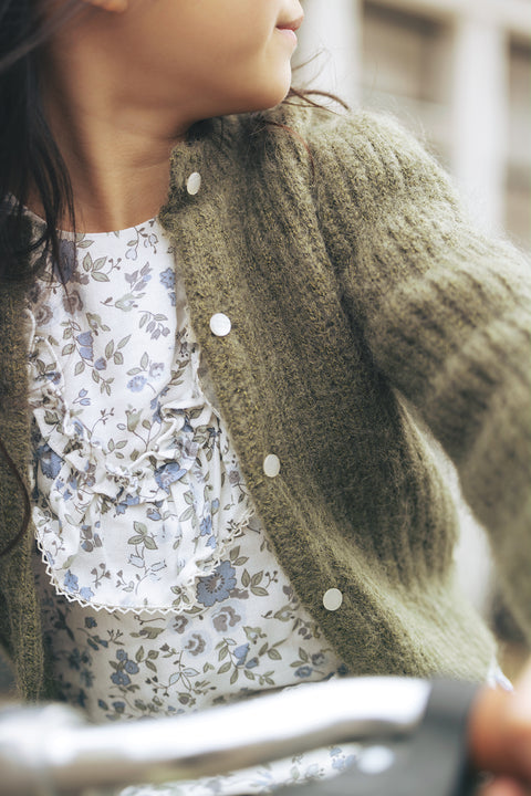 Cardigan - Kaki en mohair - Image principale