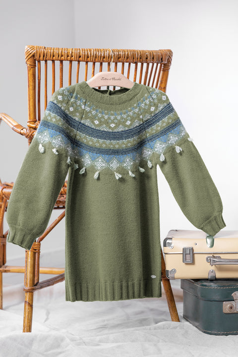 Robe - Kaki jacquard - Image principale