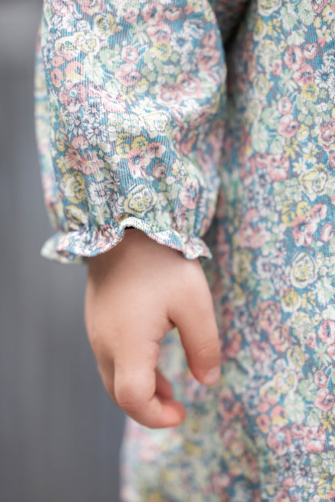Robe - Col ajouré tissu liberty - Image principale