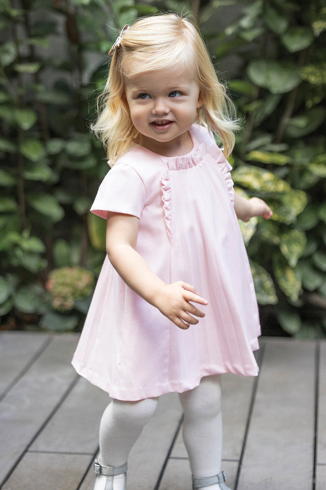 Robe - Rose pâle plissée - Image principale