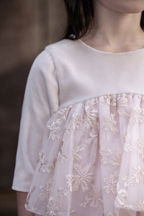 Robe - Rose pâle tulle pailleté - Image principale