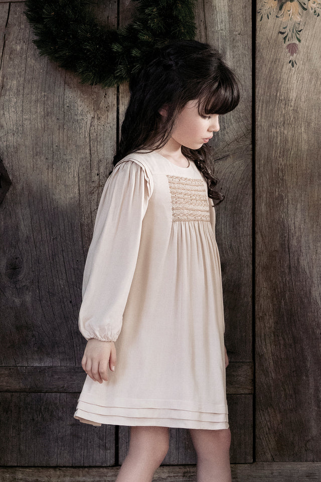 Robe - Rose smock brodé - Image principale