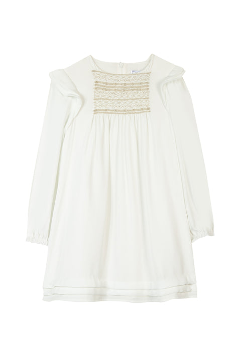 Robe - Ecru smock brodé - Image principale