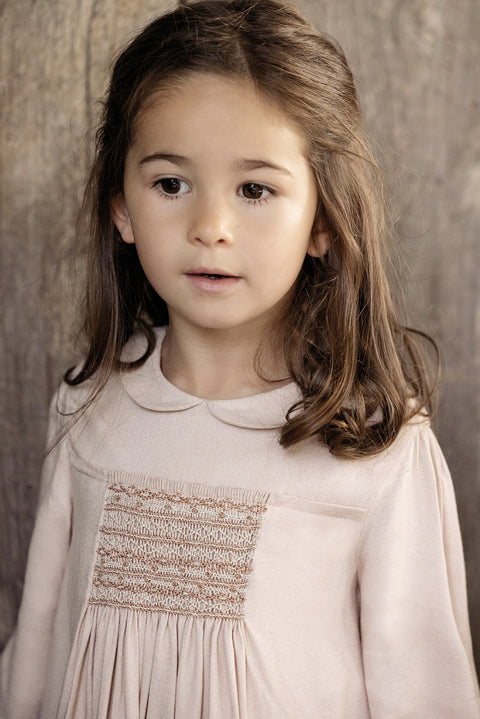 Robe - Rose smock col claudine - Image principale