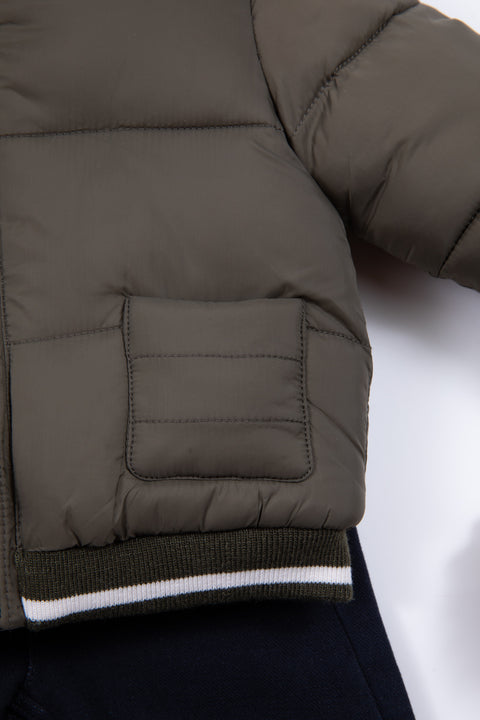 Down jacket - Water-repellent khaki - Image principale