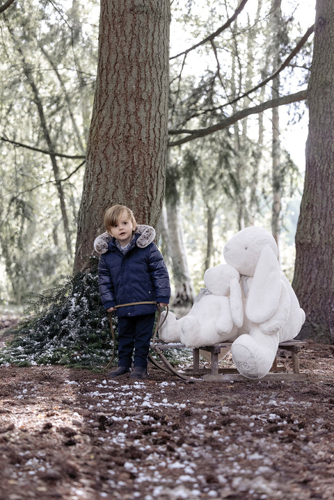 Piumino - Bi-materiale blu navy - Image principale