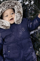 Einteiler - Marineblau wasserdicht Kaputze