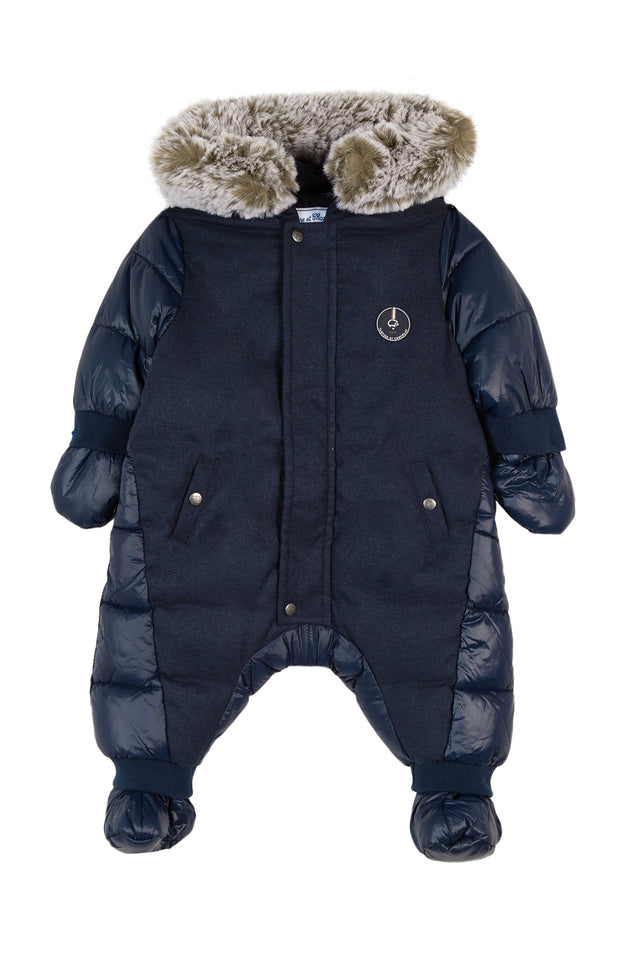 Tuta - Blu navy impermeabile cappuccio - Image principale