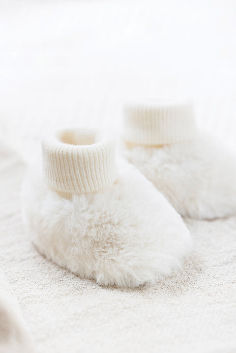 Slippers - Beige imitation fur - Image principale