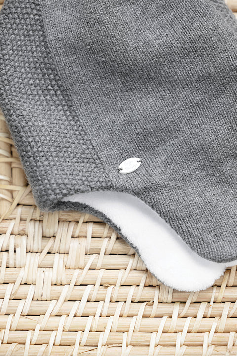 Bonnet - Gris en maille - Image principale