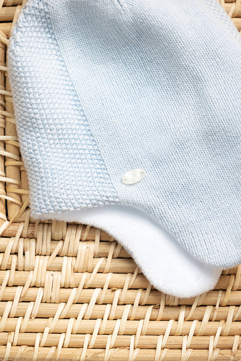 Bonnet - Bleu en maille - Image principale