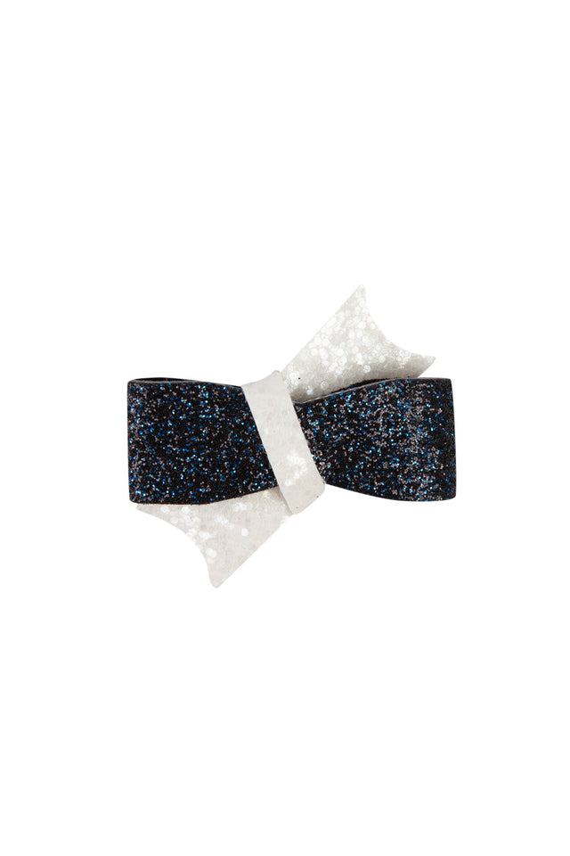 Haarspange - Schleife Marineblau funkelnd - Image principale