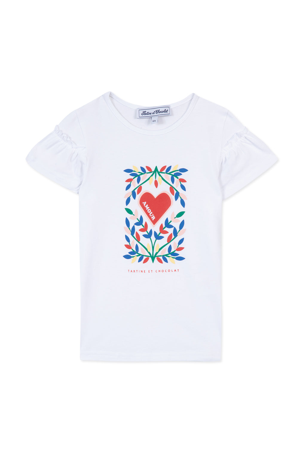 T-shirt - Blanc illustration coeur