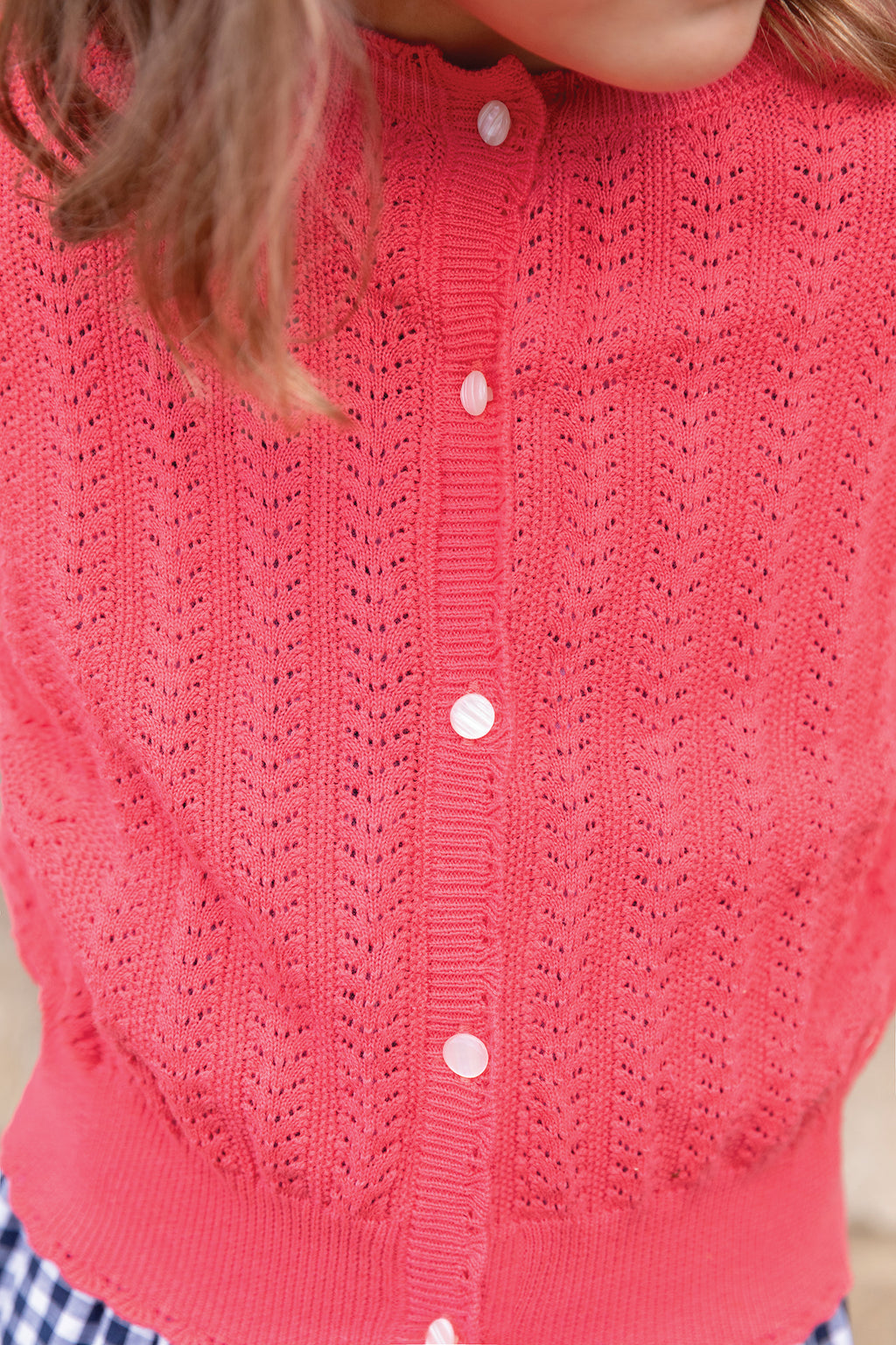 Cardigan - Rouge maille