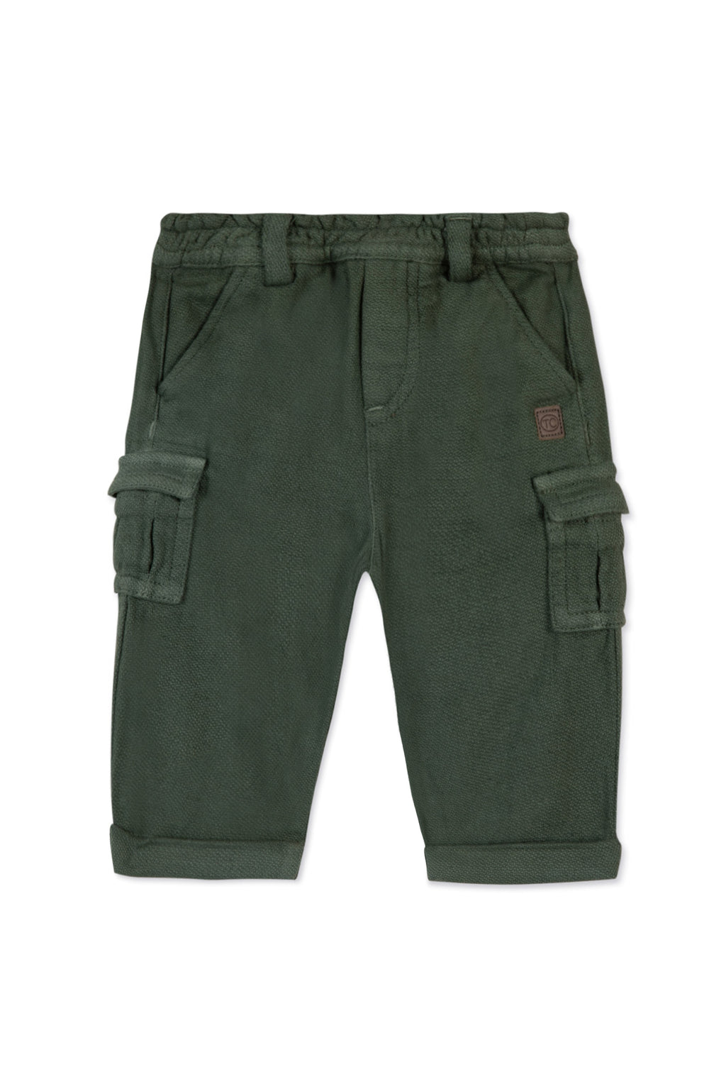 Pantalon - Vert cargo lin