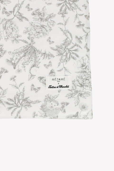 Housse imprimée toile de jouy gris - Mèzamé x Tartine et Chocolat - Image principale