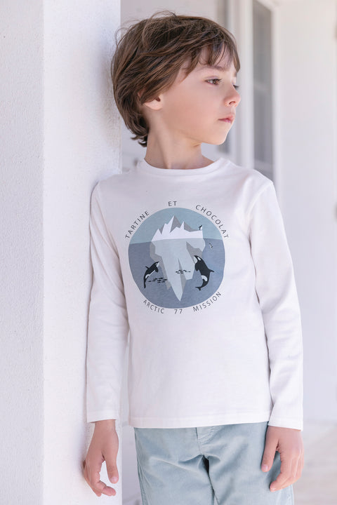 T-shirt - Bleu illustration banquise - Image principale