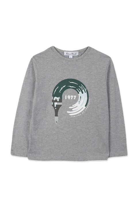 T-shirt - Gris illustration pinceau - Image principale