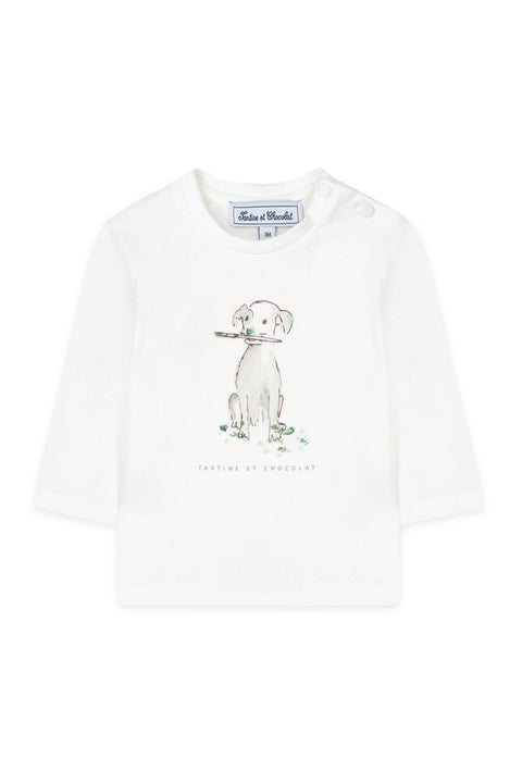 T-shirt - Vert illustration chien - Image principale