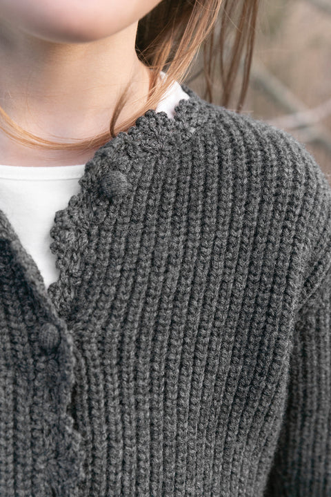 Cardigan - Gris anthracite maille - Image principale