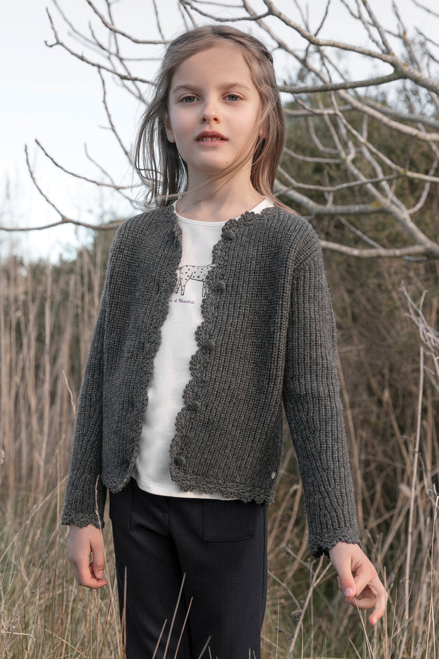 Cardigan - Gris anthracite maille - Image principale