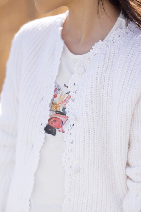 Cardigan - Ecru maille - Image principale