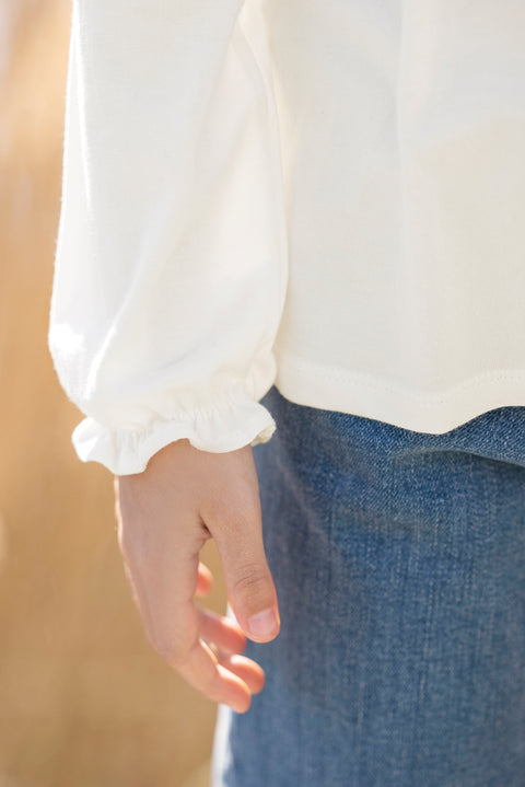 Blouse - Ecru Embrodery flowery - Image principale