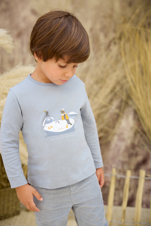 T-shirt - Bleu illustration banquise - Image principale