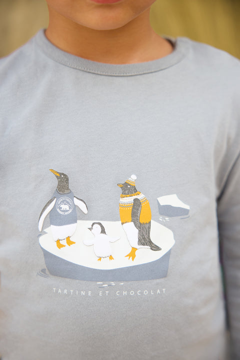 T-shirt - Bleu illustration banquise - Image principale