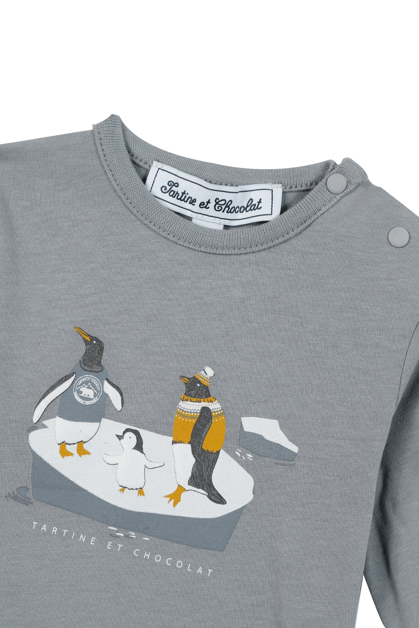 T -shirt - Blauw Tekening ijsvloeg